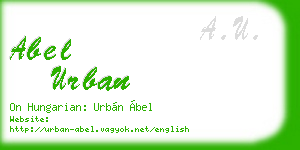 abel urban business card
